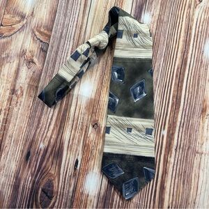 Zylos george machado Stylish Geometric Patterned Tie 100% Silk